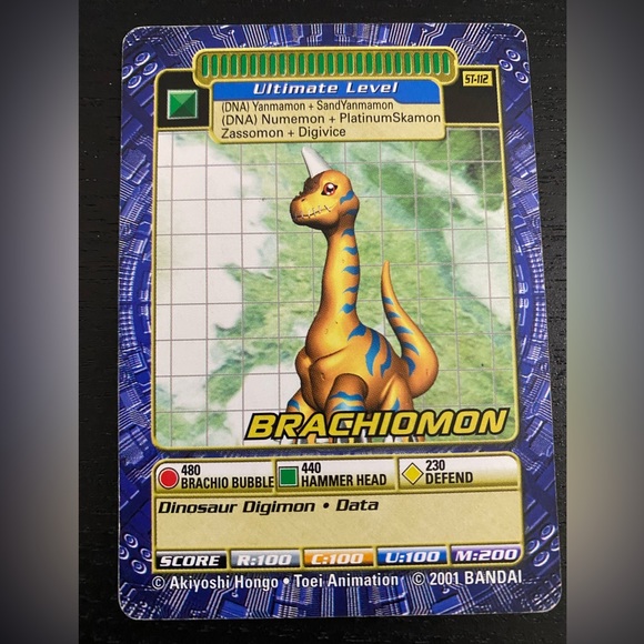 🔴2/$10 SALE🔴 Brachiomon ST-112 2001 Digimon Trading Card - Picture 1 of 2